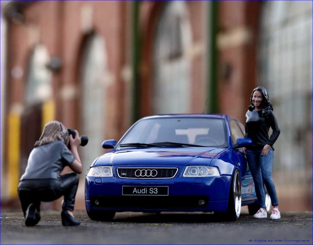 1:18 Audi S3 Typ 8L Facelift 2001-2003 NARGOBLAU + BBS LM = OVP